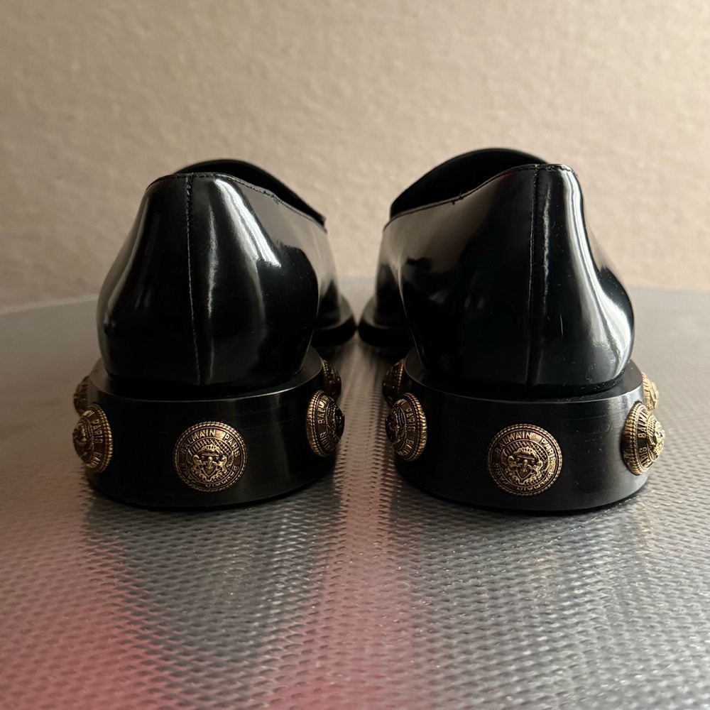 Balmain black pointy toe loafers - Picture 4 of 10